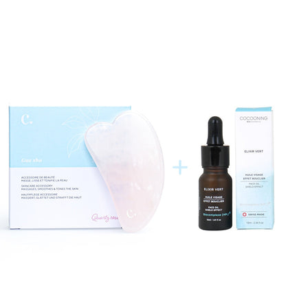 Duo Gua Sha + Elixir vert Deluxe