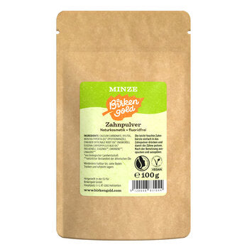 Polvere dentale BIRKENGOLD confezione ricarica alla menta 100 g