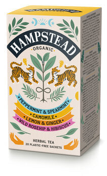 Selezione di tè alle erbe Hampstead Tea in bottiglia, 20 pezzi
