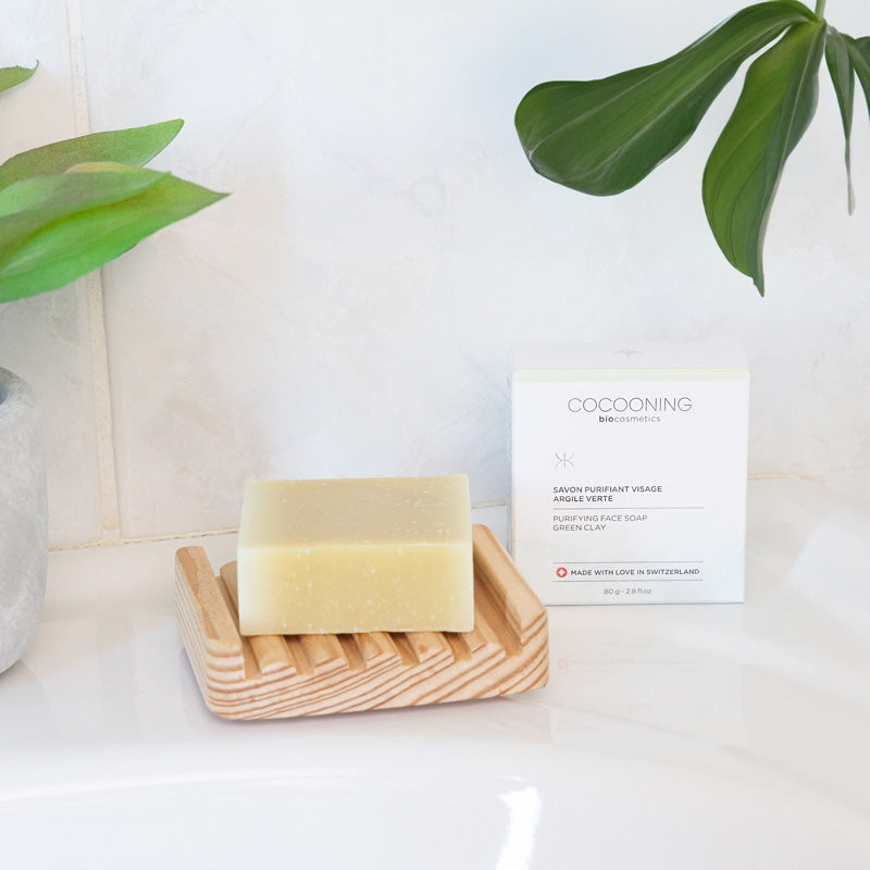 Savon purifiant visage à l'argile verte