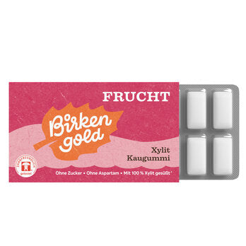 BIRKENGOLD Gomma da masticare allo xilitolo al gusto frutta 17 g