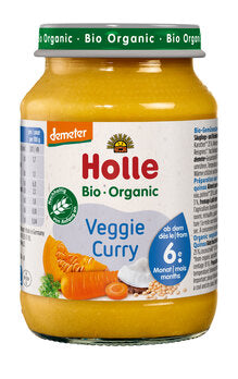 HOLLE Gläschen Veggie Curry Demeter ab dem 6. Monat 190 g