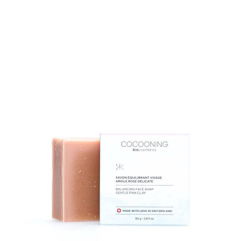 Savon équilibrant visage à l'argile rose
