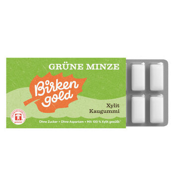 BIRKENGOLD Gomma da masticare Green Mint Xilitolo 17 g