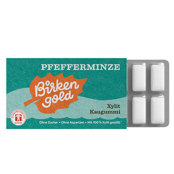 BIRKENGOLD Gomma da masticare al gusto di menta con xilitolo 17 g
