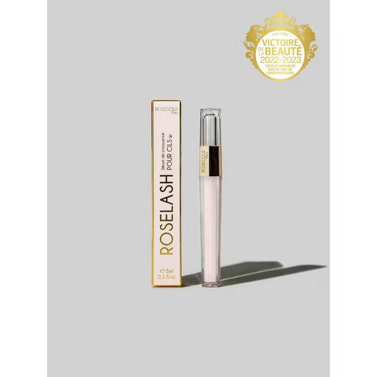 ROSEGOLD Paris ROSELASH Sérum de croissance des cils – Des cils visiblement plus fournis et plus longs – 3 ml