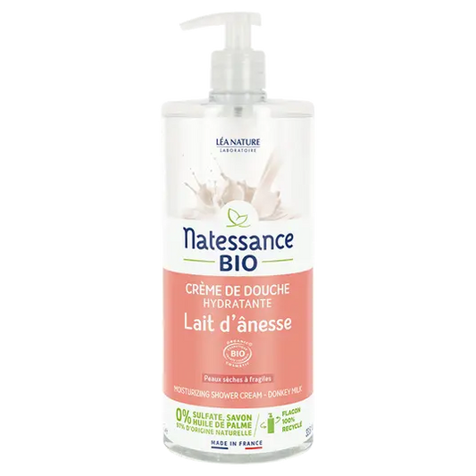 NATESSANCE - Crème de douche au lait d’ânesse - Hydratation luxueuse pour une peau soyeuse 🧼✨
