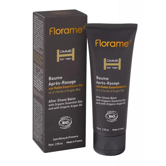 FLORAME - Baume après-rasage biologique pour hommes - Rafraîchissez et apaisez votre peau ! 🌿✨