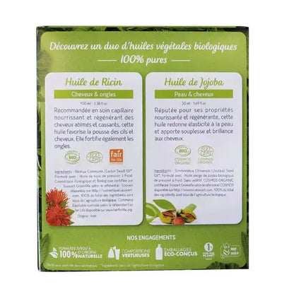 NATESSANCE - Set regalo duo di oli biologici puri al 100% - Nutri naturalmente la tua pelle! 🌱✨