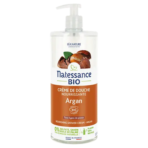 NATESSANCE - Crème de douche à l'argan et à la fleur d'oranger - Nourrissez votre peau 🌼✨