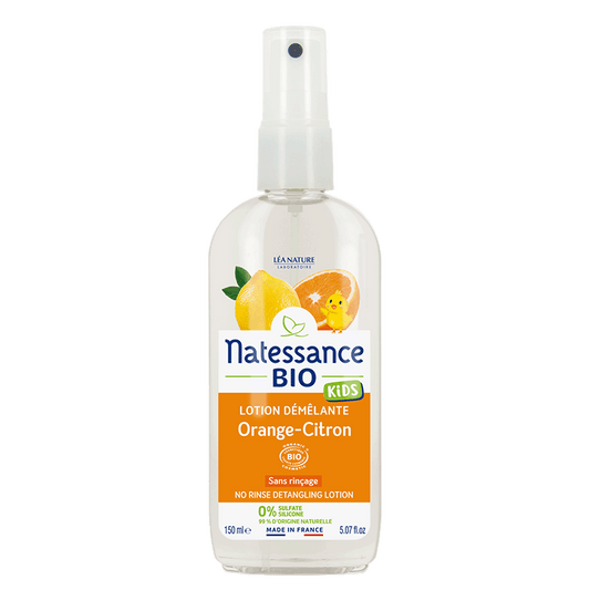 NATESSANCE - Kids Organic Orange-Lemon Leave-In Detangler - Tangle-Free Fun! 🍊🍋✨