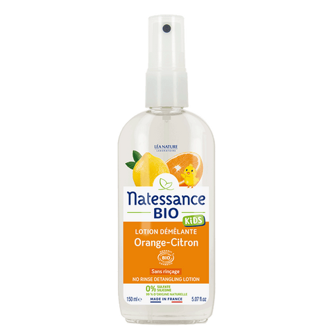 NATESSANCE - Kids Organic Orange-Lemon Leave-In Detangler - Tangle-Free Fun! 🍊🍋✨