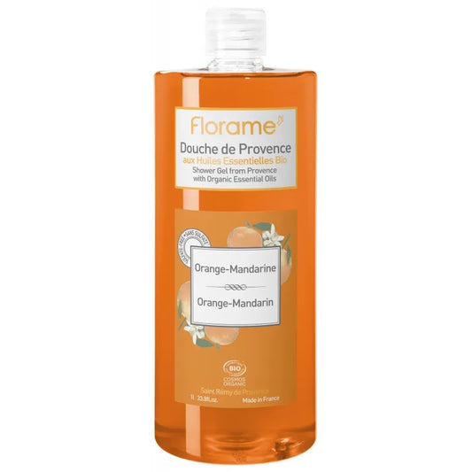 FLORAME - Gel doccia biologico della Provenza, arancia - mandarino - Rinfresca e rigenera la tua pelle! 🍊🛁