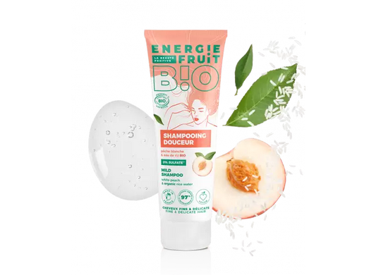 ENERGIA FRUTTO - Shampoo senza solfati alla pesca bianca - Pulizia delicata e aroma rinfrescante 🍑✨