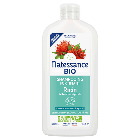 NATESSANCE - Shampoing fortifiant à l'huile de ricin biologique - Nourrissez vos cheveux naturellement ! 🌿💧✨
