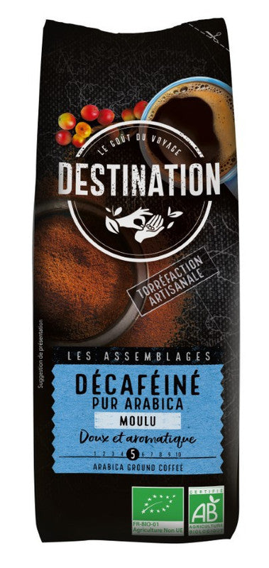 Café Décaféiné 100% arabica Moulu, 250g