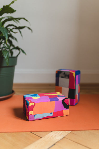 Recycelter Yoga-Block Sonnenuntergang