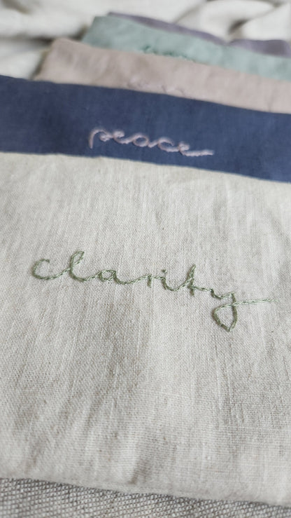 Coussin pour les yeux en lin avec lavande et aventurine bleue - Paix