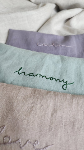 Augenkissen Leinen mit Lavendel & Regenbogenfluorit - Harmony