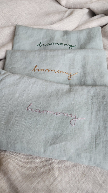 Augenkissen Leinen mit Lavendel & Regenbogenfluorit - Harmony