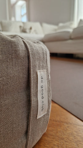 Coussin de méditation rond – Lin naturel