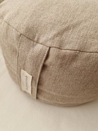 Coussin de méditation rond – Lin naturel