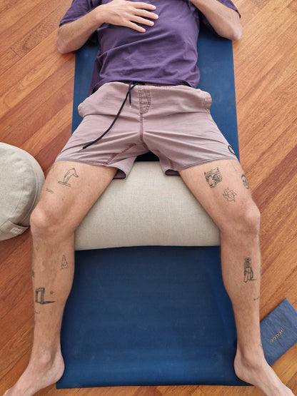 Yoga Bolster Rechteckig – Leinen Natur