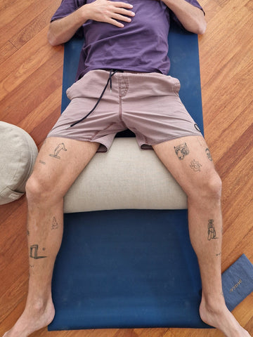 Yoga Bolster Rechteckig – Leinen Natur