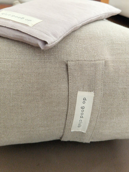 Yoga Bolster Rechteckig – Leinen Natur