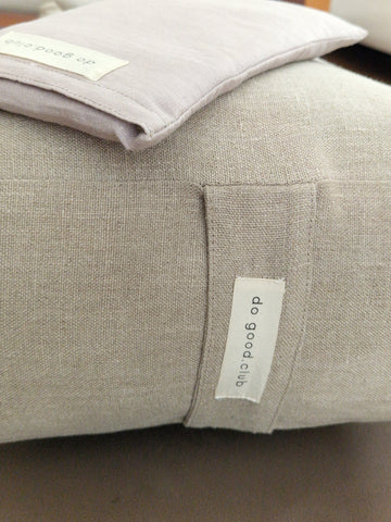 Yoga Bolster Rechteckig – Leinen Natur