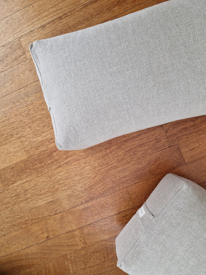 Yoga Bolster Rechteckig – Leinen Natur