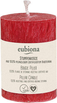Candela a colonna EUBIONA Rosso 56x80 mm 1 pezzo