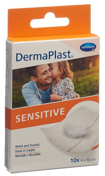 DERMAPLAST Sensitive Schnellverb 6x10cm wei 10 Stk