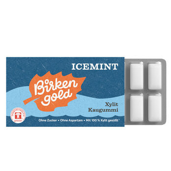 BIRKENGOLD Kaugummi Icemint konv. 17 g