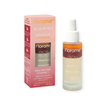 Florame Glow Protect Organic Pomegranate Radiance Serum – Vitamin C & Astaxanthin – 30 ml