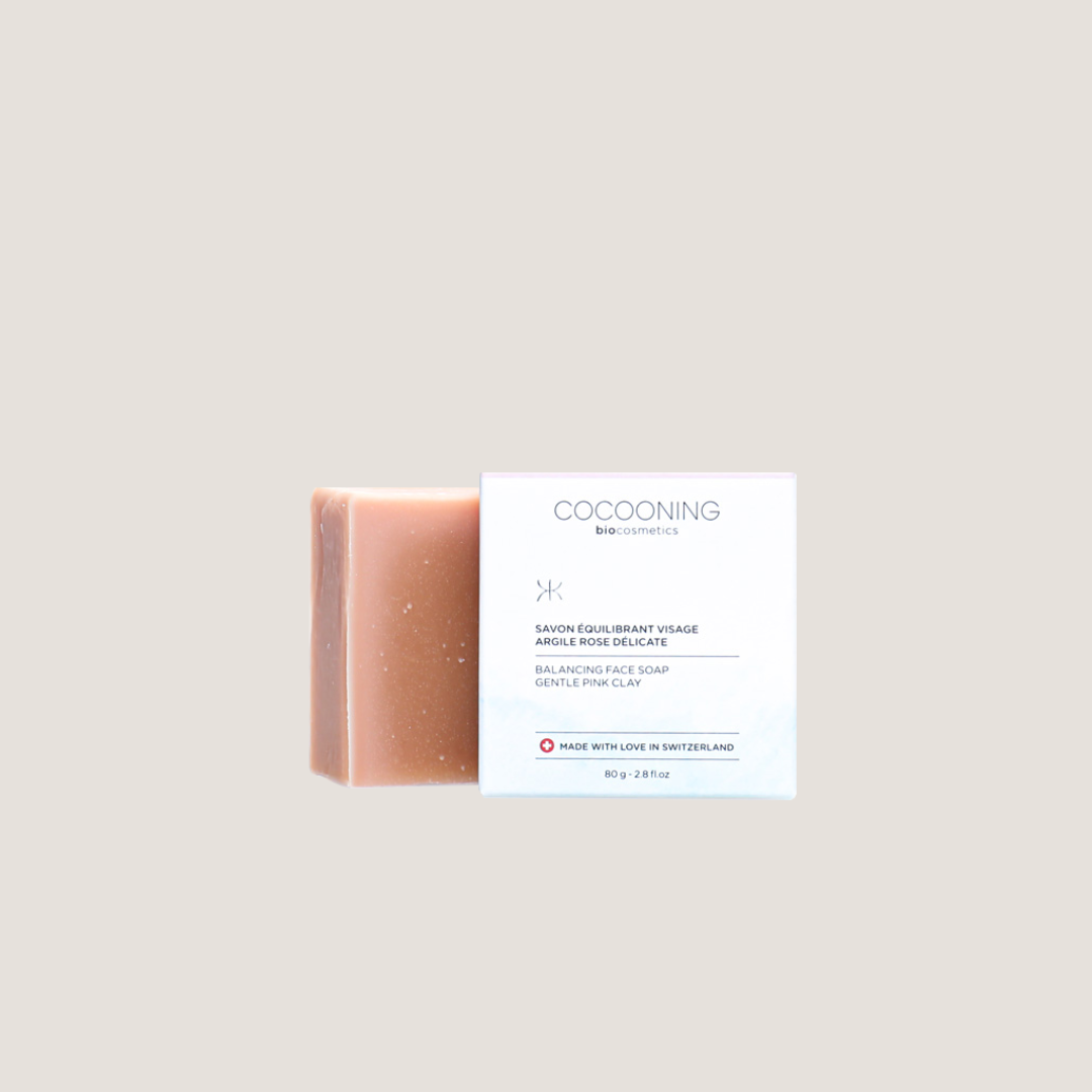 Savon équilibrant visage à l'argile rose