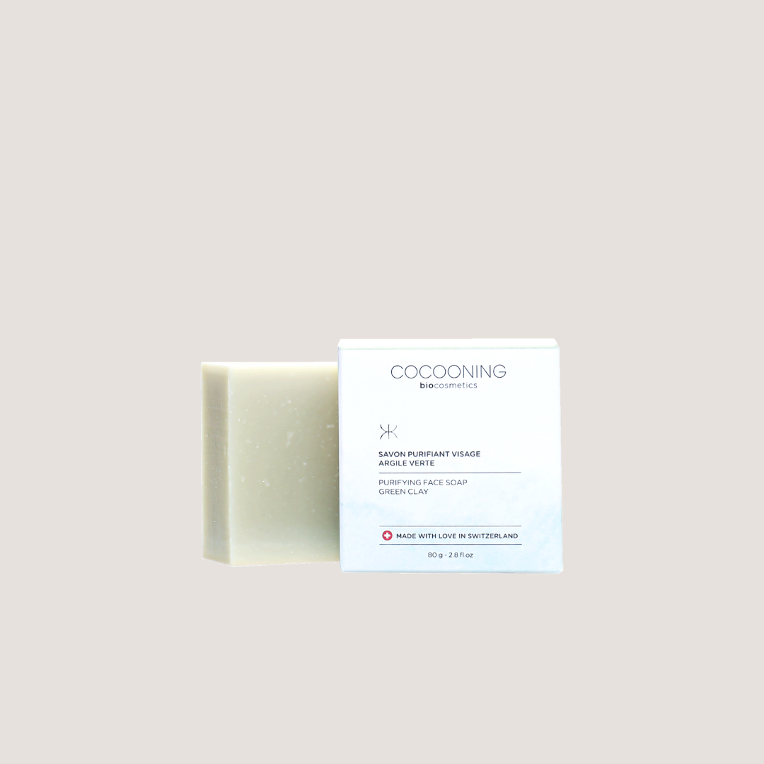 Savon purifiant visage à l'argile verte