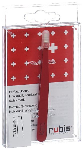 PINZE RUBIS A PUNTA RETTA ROSSO INOX
