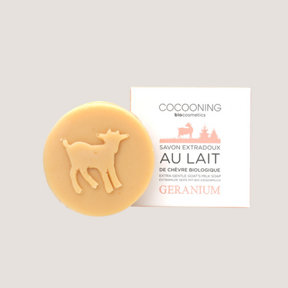 Savon au lait de chèvre Géranium