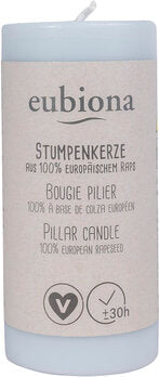 EUBIONA CANDLES Pillar Candle Rapeseed Wax Light Blue 50x110 mm 1 pc