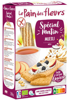 LE PAIN DES FLEURS Crunchy Muesli Special Morning gluten-free Crispbread 230g