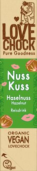 Lovechock Nuss Kiss Bar Bevanda di Riso Nocciola 64% Cacao 40 g