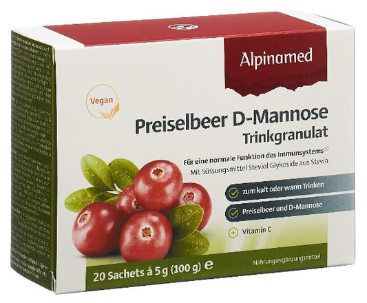 ALPINAMED Preiselbeer D-Mannose Trinkgranulat 20x 5g