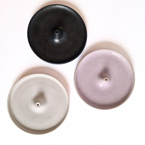 Support pour bâtons d'encens en céramique violet