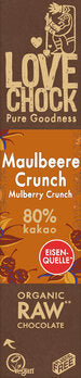 LOVECHOCK F Mulberry Crunch barretta di cioccolato crudo al 80% cacao 40g