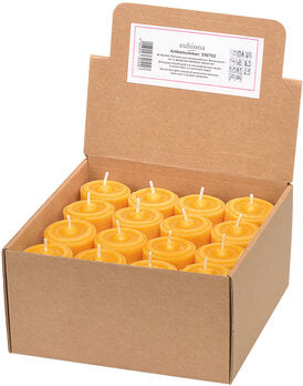 EUBIONA Candeline Tea Lights in Cera d'Api NFP 48 pezzi
