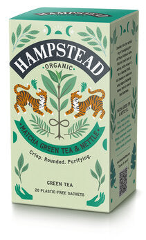Hampstead Tea Matcha di tè verde e ortica in bustine da tè (20 bustine)