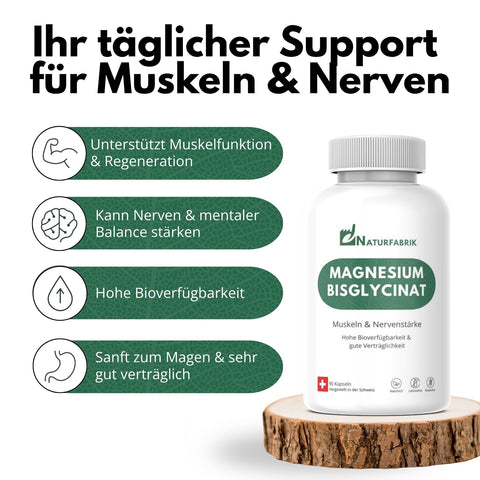 NATURFABRIK Magnesium Bisglycinat Kapseln 270 Stück (3er)