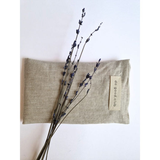 Augenkissen Leinen mit Lavendel & Edelsteinen Natural