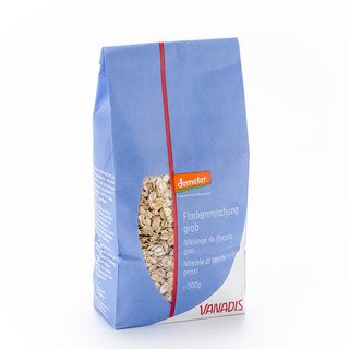 Vanadis Flocken-Mischung grob mit Dinkel, Demeter 500g